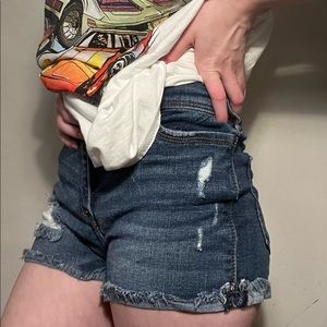 Hollister high-rise ripped shorts